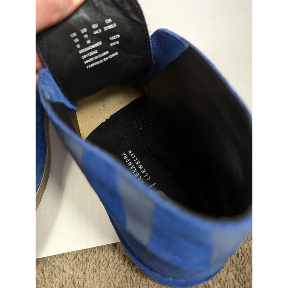 Clarks Boots Mens 11 Desert‎ Luck Electric Blue Leather Alexandra Llewellyn Blue